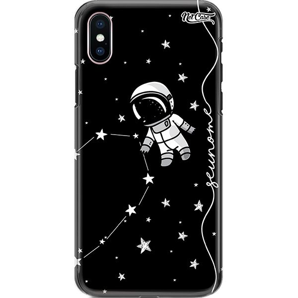 Capa Silicone NetCase Chapada Nome Astronaut Stars On the Right