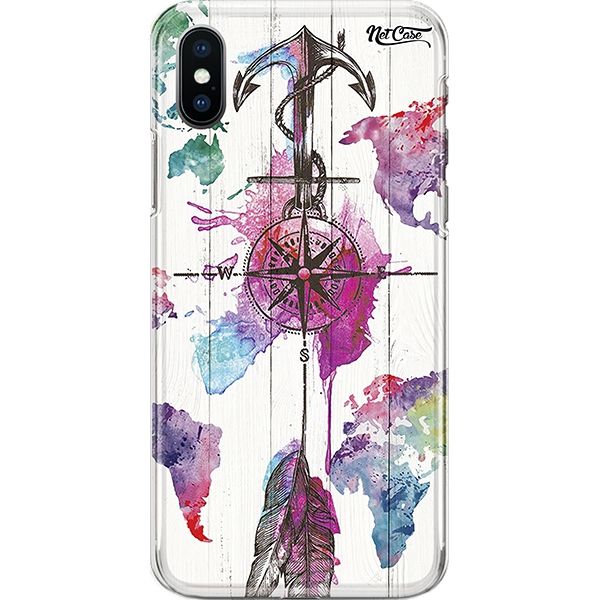 Capa Silicone NetCase Chapada Watercolor Compass