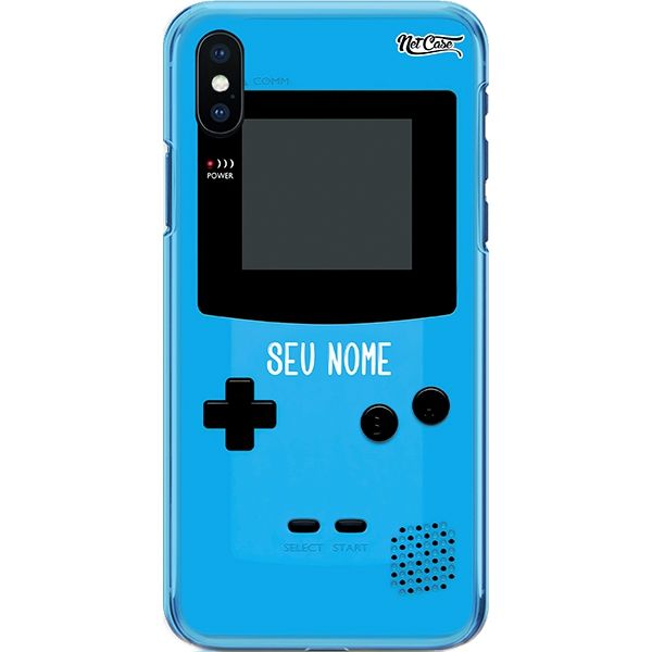 Capa Silicone NetCase Chapada Nome Game Boy Azul