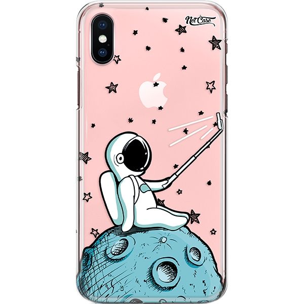 Capa Silicone NetCase Transparente Selfie Astronaut on the Asteroid