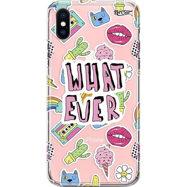 Capa Silicone NetCase Transparente Patches What Ever