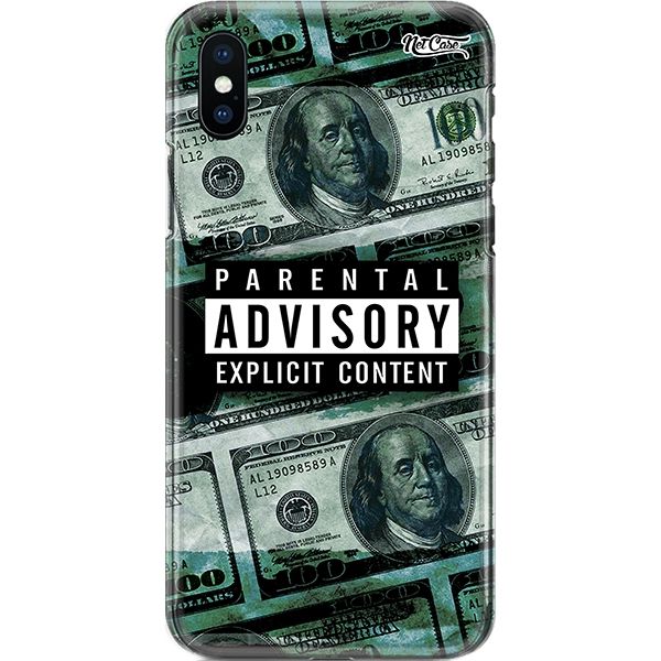 Capa Silicone NetCase Chapada Dollar: Parental Advisory Explicit Content