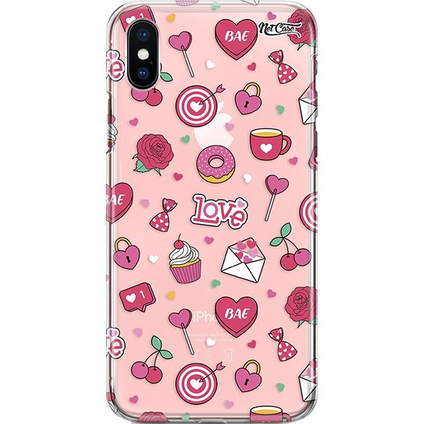 Capa Silicone NetCase Transparente Bae Love