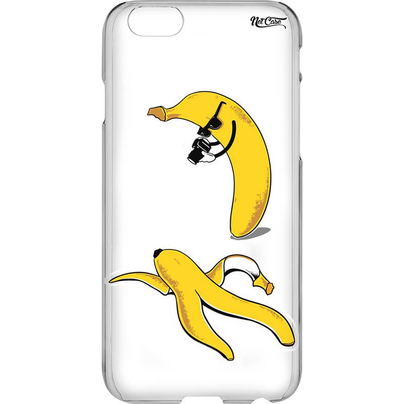 Capa Silicone NetCase Vazada Banana Selfie