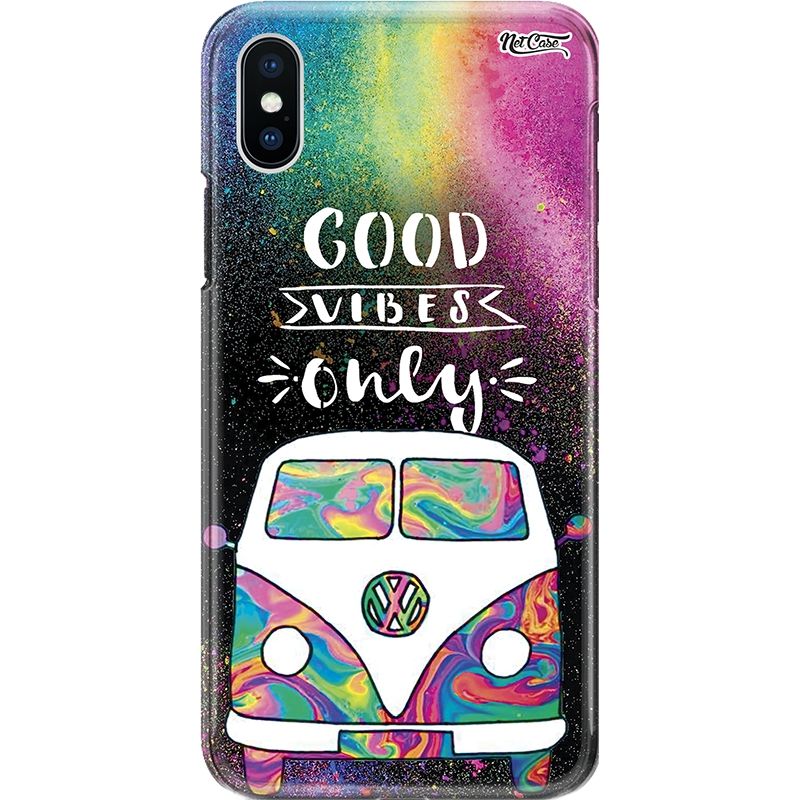 Capa Silicone NetCase Chapada Kombi Good Vibes Only