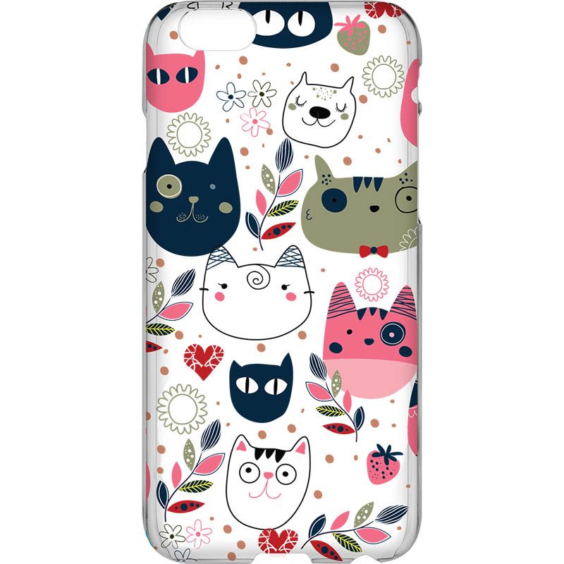 Capa Silicone NetCase Vazada Cats Drawing