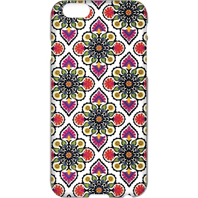 Capa Silicone NetCase Vazada Floral Geométrica