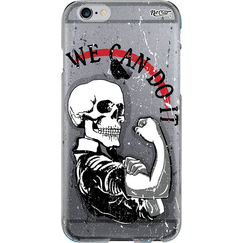 Capa Silicone NetCase Vazada Caveira: We Can Do It!