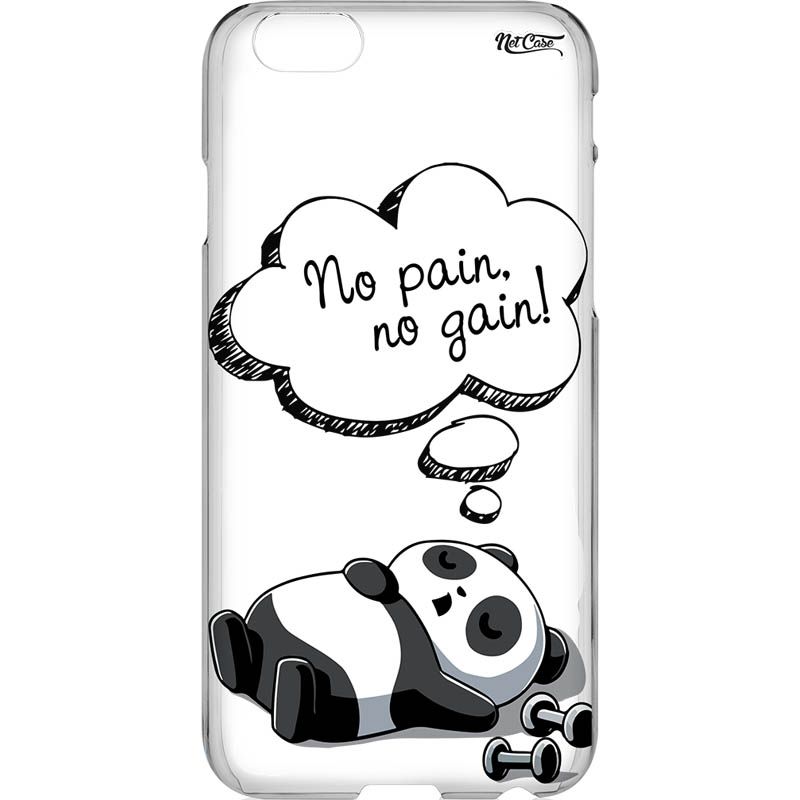 Capa Silicone NetCase Vazada Panda No Pain, No Gain!