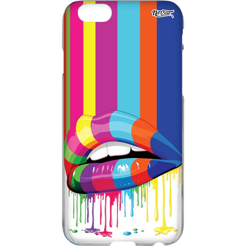 Capa Silicone NetCase Vazada Boca Arco Íris