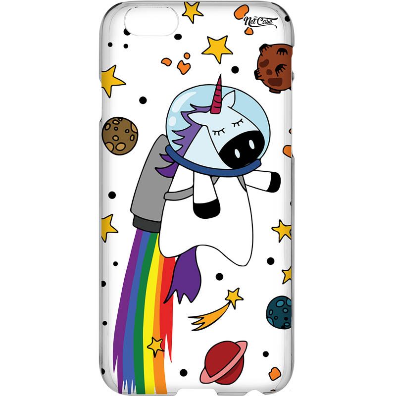 Capa Silicone NetCase Vazada Unicórnio Astronauta