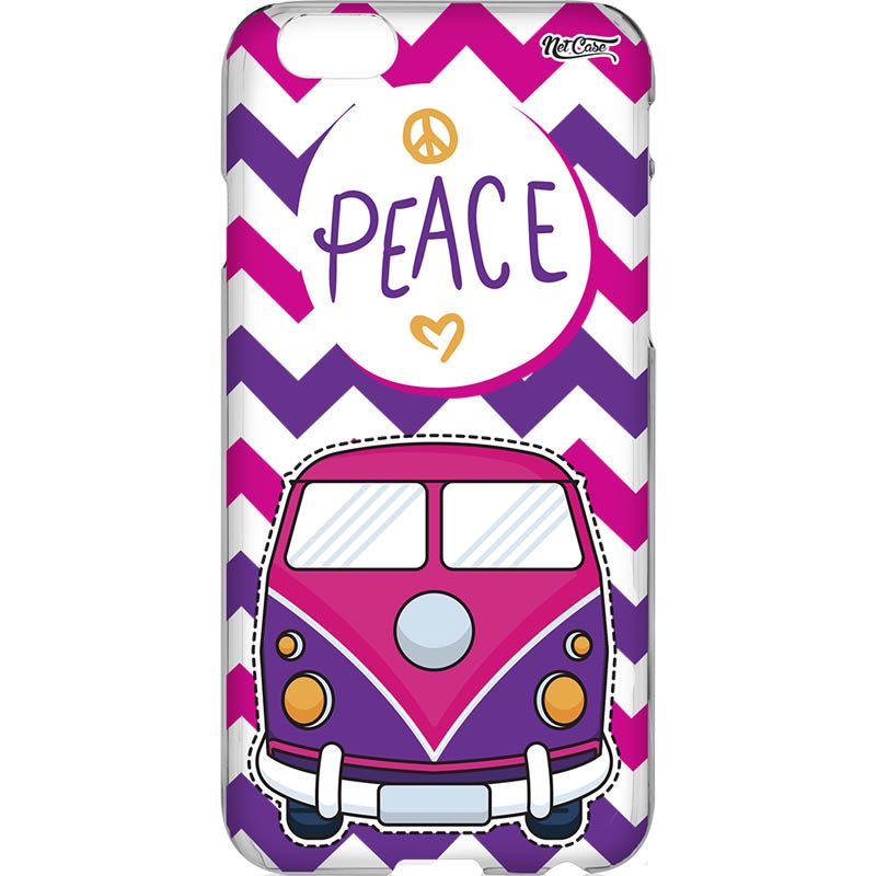 Capa Silicone NetCase Vazada Kombi Zig Zag Peace