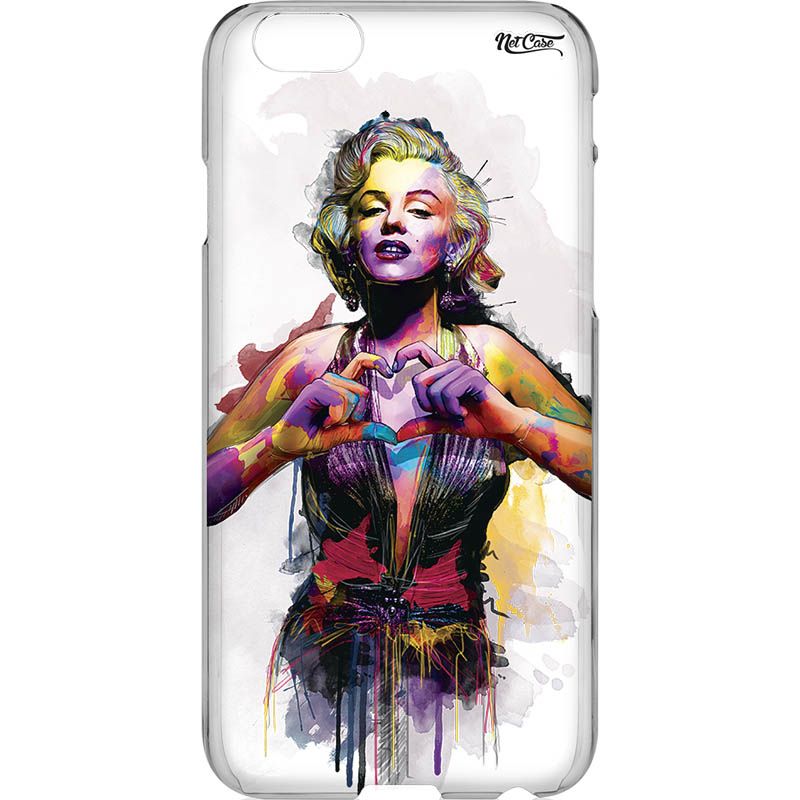 Capa Silicone NetCase Transparente Marilyn Monroe in Colors