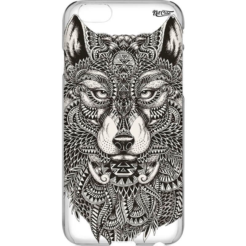 Capa Silicone NetCase Vazada Étnica Lobo