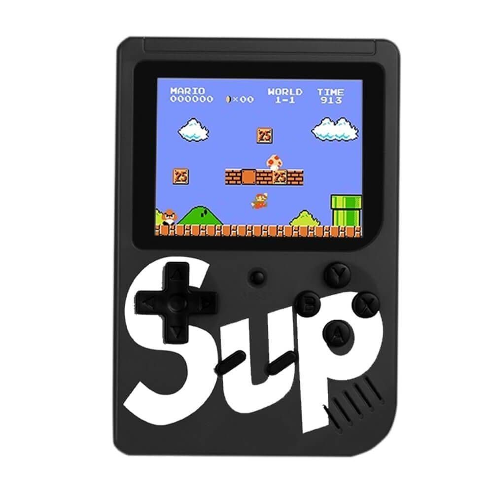 Mini jogo de vídeo portátil sup c/400 jogos + 1 controle para 2