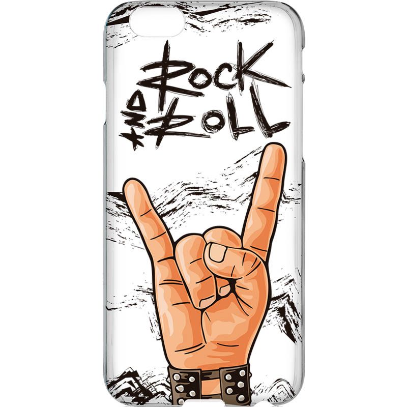 Capa Silicone NetCase Vazada Símbolo Rock and Roll