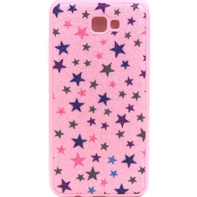 Capa Borracha Glitter - Estrelinhas Rosa