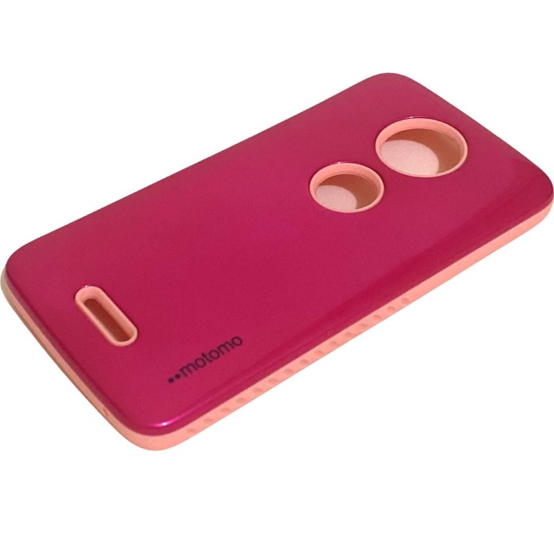 Capa Anti Choque Motomo Color - Magenta c/ Rosa para Motorola Moto C