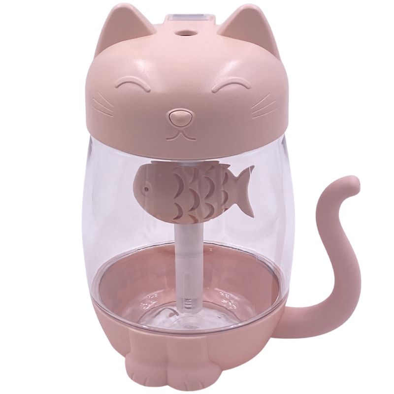 Umidificador e Aromatizador Usb Led/Ventilador - Kitty Humidifier 3in1 Jiaxi - Rosa