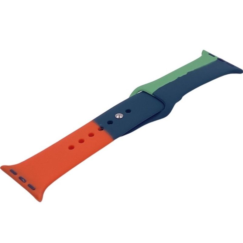 Pulseira Silicone Arco Íris 38/40mm - Laranja, Verde