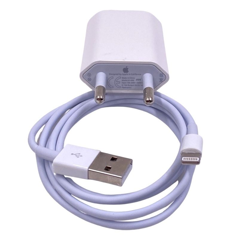 Kit p/ IPhone Autêntico Usb + Cabo Usb Lightning - Branco