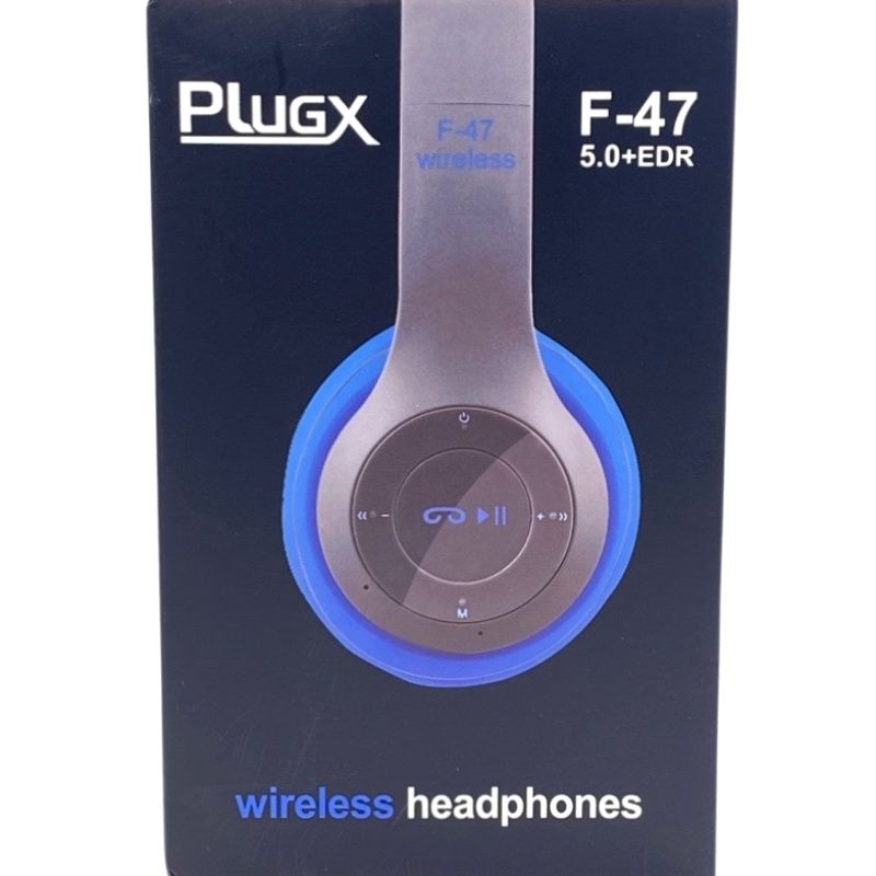 Fone de Ouvido Bluetooth Plugx F-47 - Azul