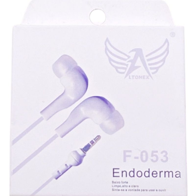 Fone de Ouvido F-053 Altomex Endoderma - Branco