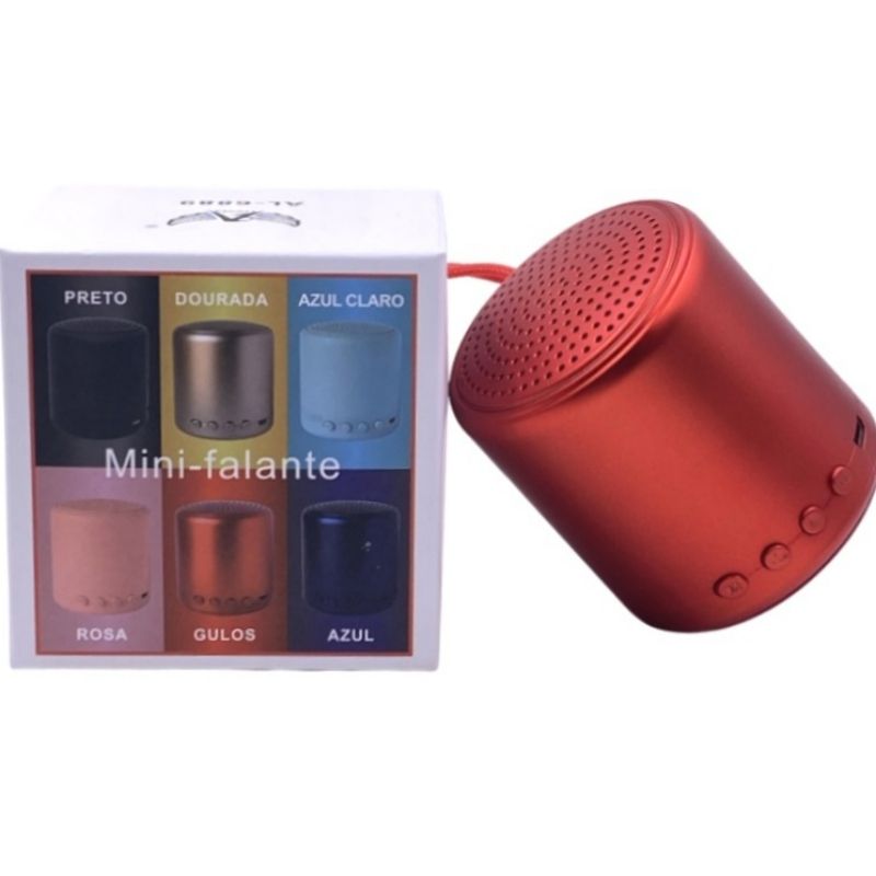 Caixa de Som Portátil Bluetooth Altomex AL-6889 - Vermelho