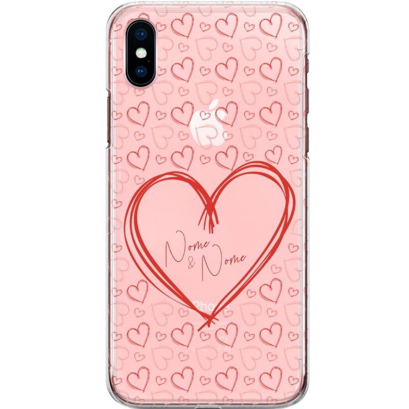 Capa Silicone NetCase Transparente Nome Coleção Corações - Drawn Hearts