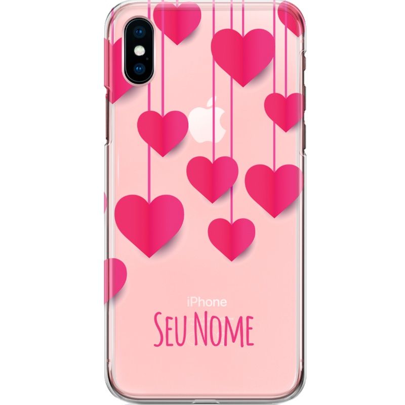 Capa Silicone NetCase Transparente Nome Coleção Corações - Pending Hearts 