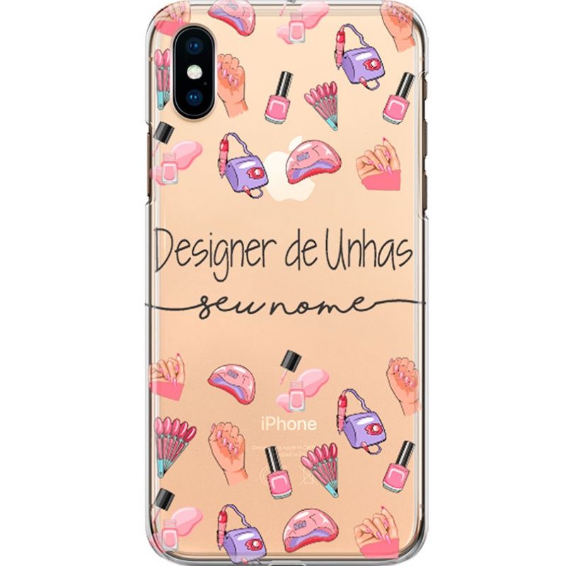 Capa Silicone NetCase Transparente Nome Profissão Streamer